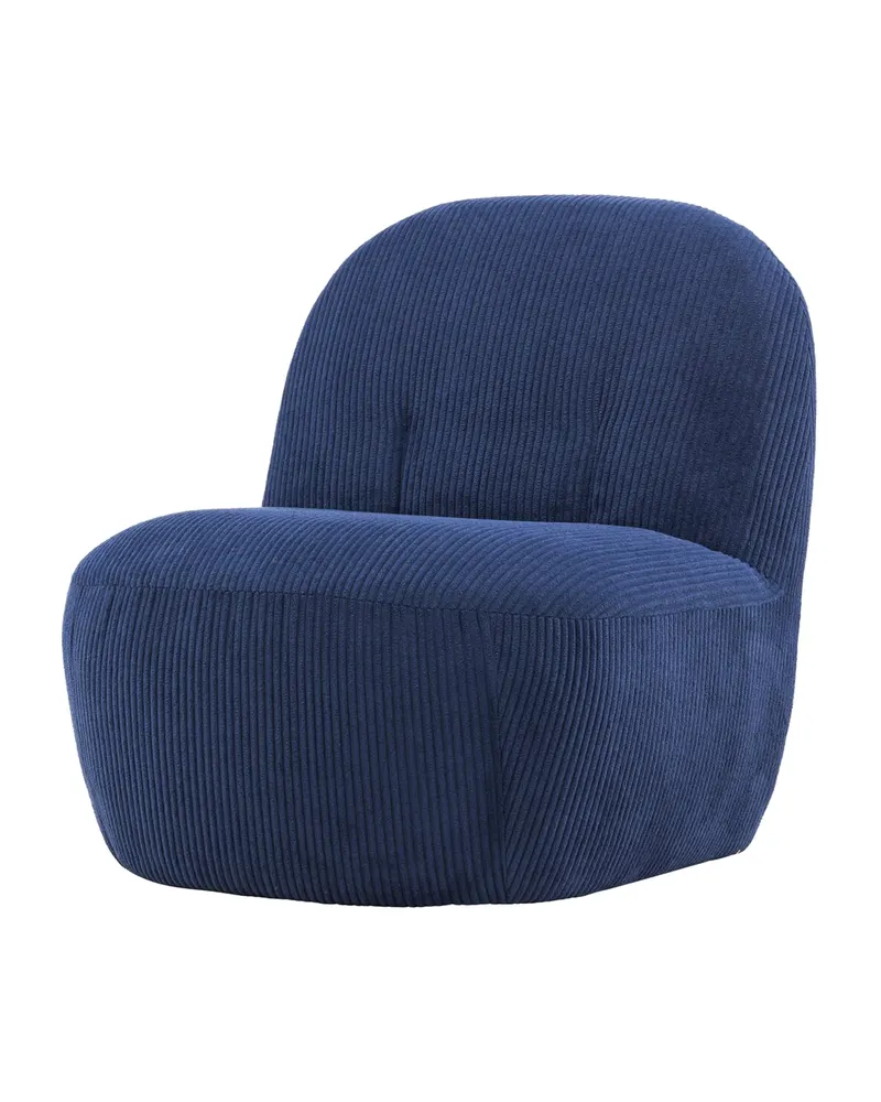 Mahla Sessel aus zwei rundlichen Polstern in Marineblau, Ansicht 6