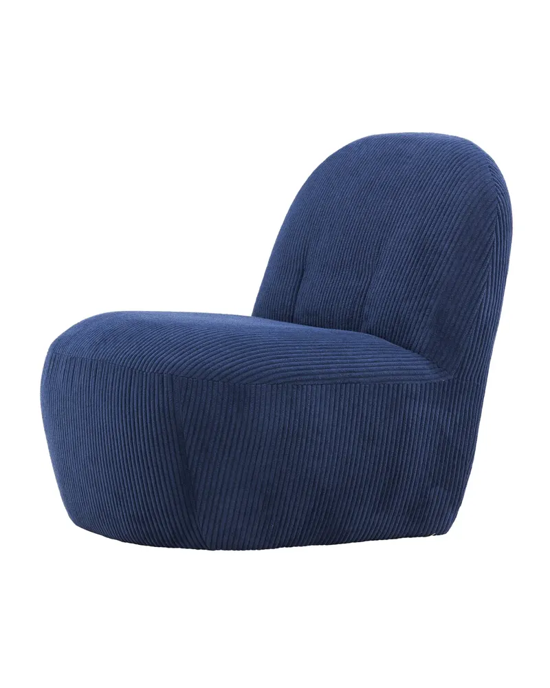 Mahla Sessel aus zwei rundlichen Polstern in Marineblau, Ansicht 4