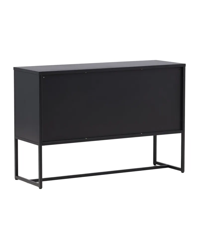 Malla Sideboard aus Stahl mit Gittertüren in Schwarz, Ansicht 6