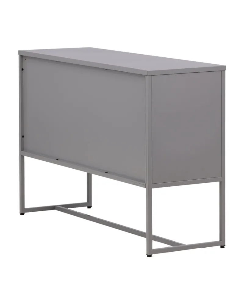 Malla Sideboard aus Stahl mit Gittertüren in Hellgrau, Ansicht 13