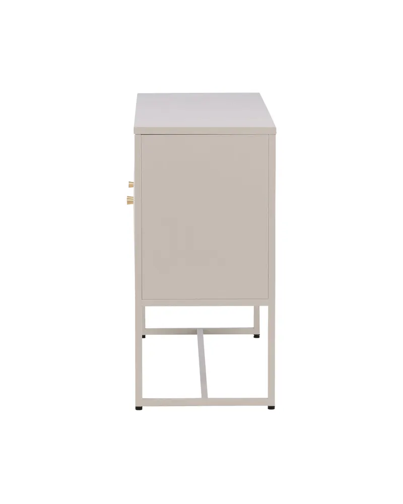 Malla Sideboard aus Stahl mit Gittertüren in Beige, Ansicht 8