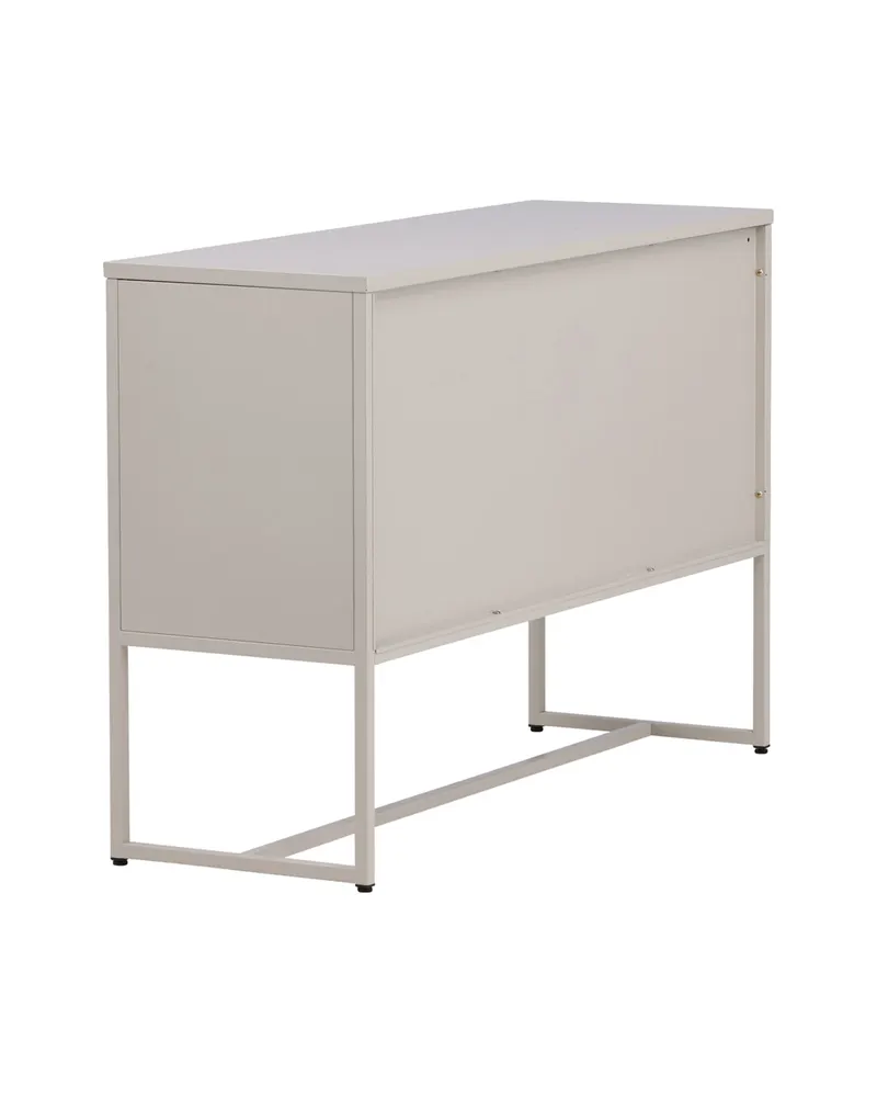 Malla Sideboard aus Stahl mit Gittertüren in Beige, Ansicht 9