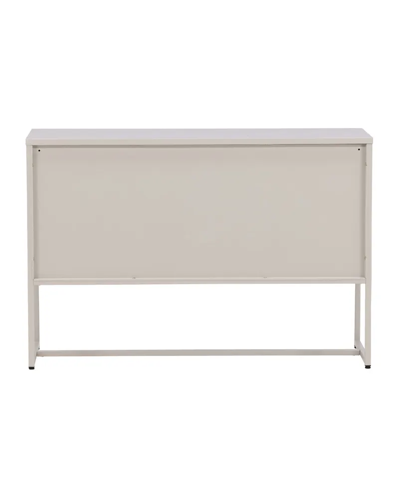 Malla Sideboard aus Stahl mit Gittertüren in Beige, Ansicht 10