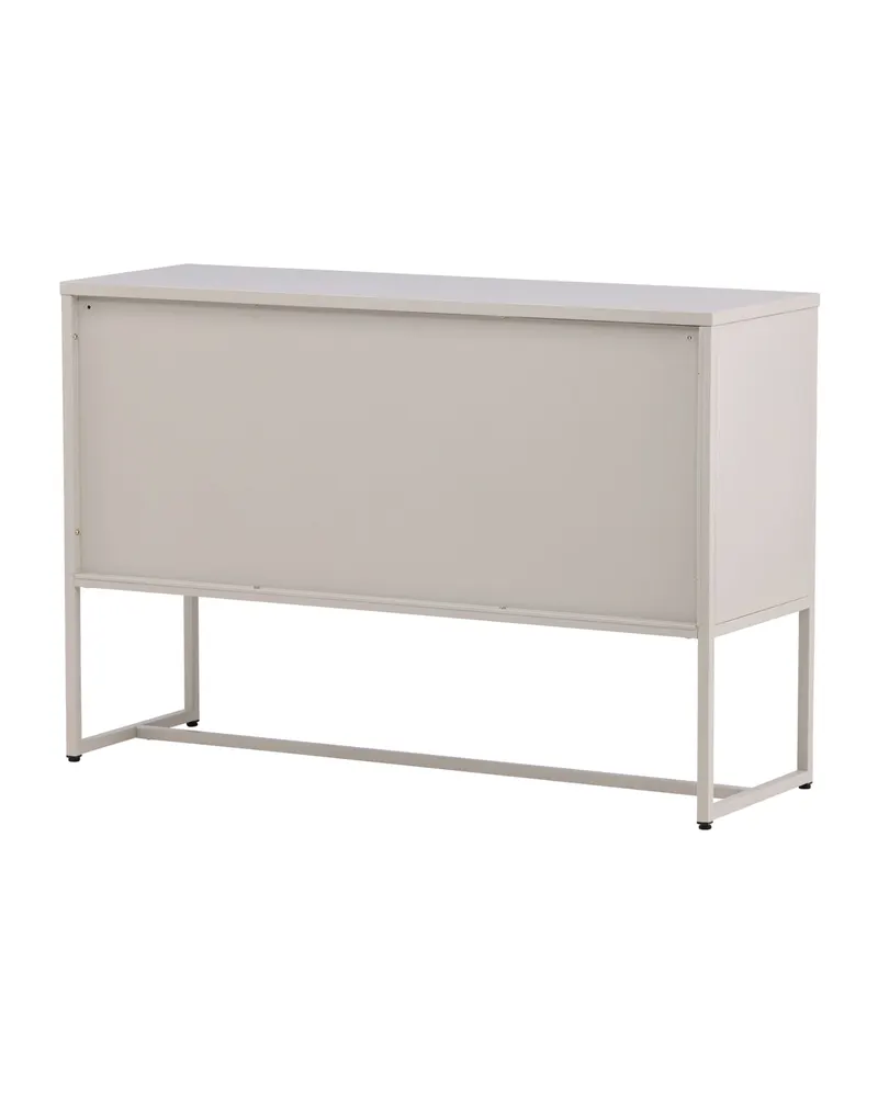 Malla Sideboard aus Stahl mit Gittertüren in Beige, Ansicht 11