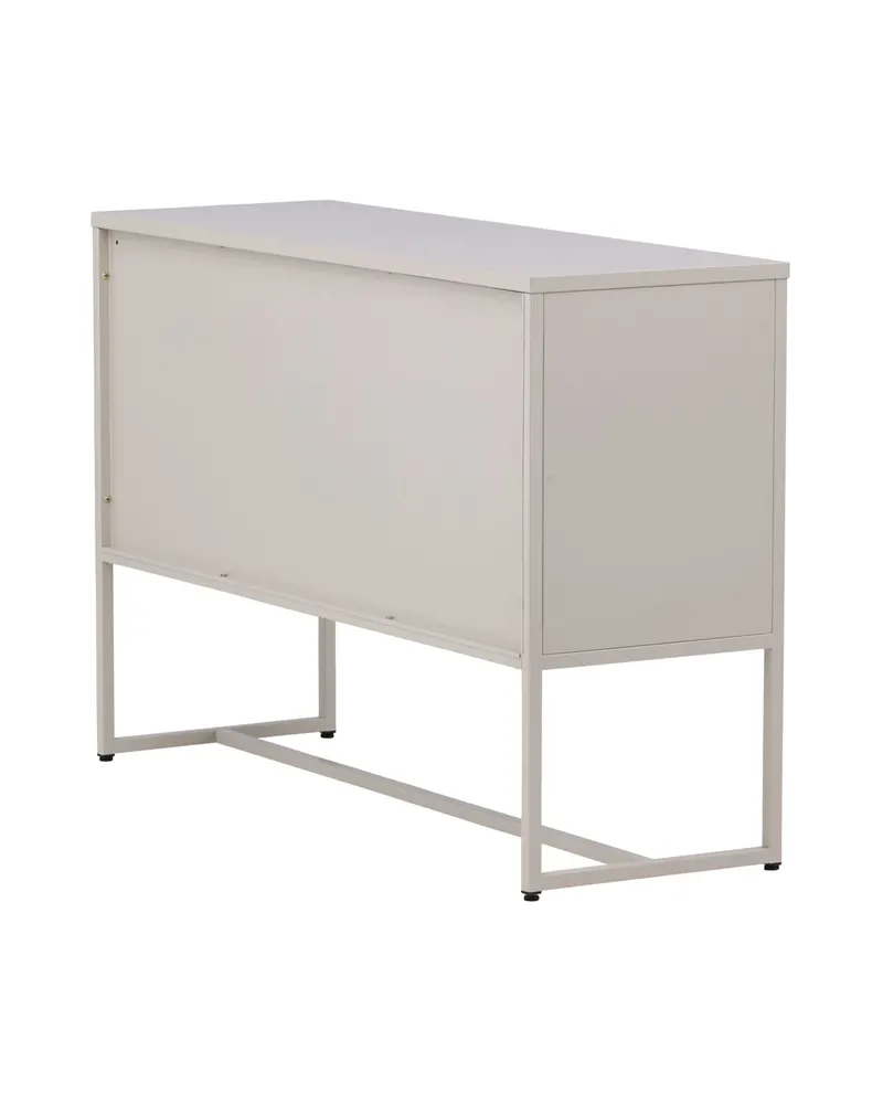 Malla Sideboard aus Stahl mit Gittertüren in Beige, Ansicht 12