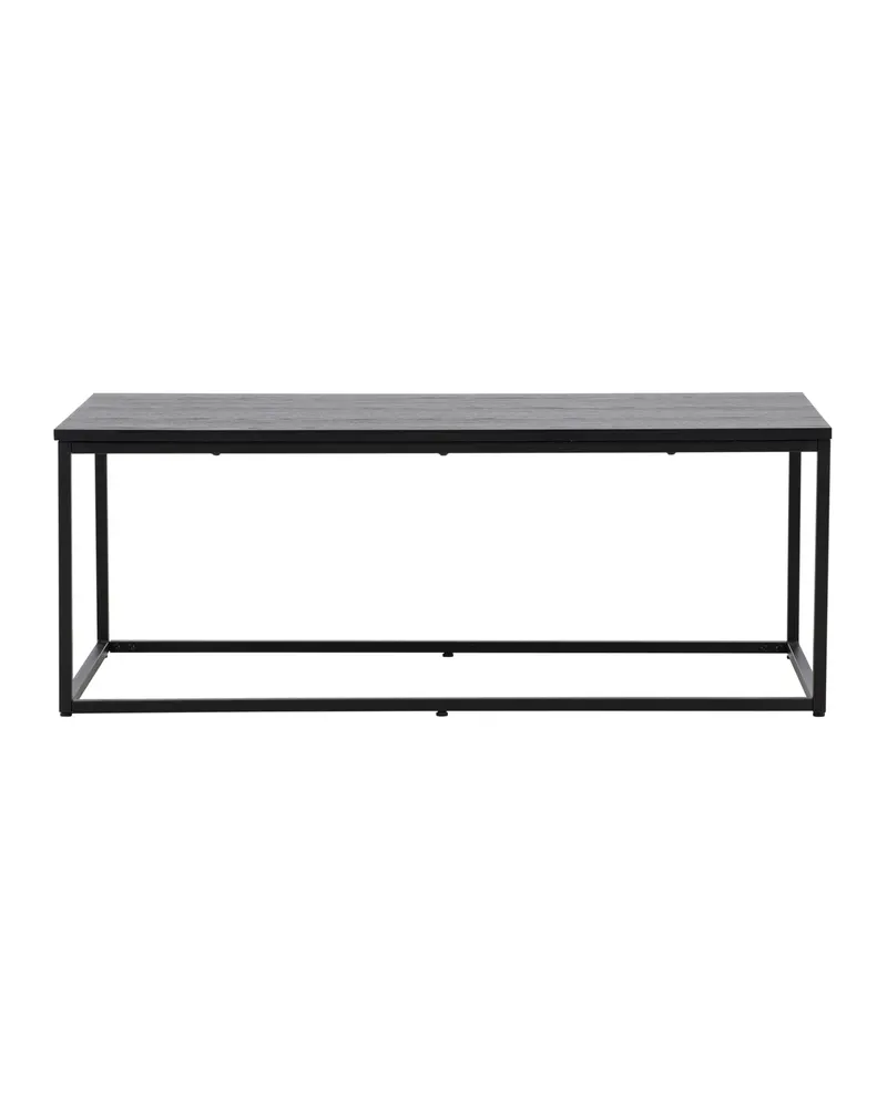 Mallan Couchtisch in Schwarz, 120 × 60 cm, mit Rahmengestell