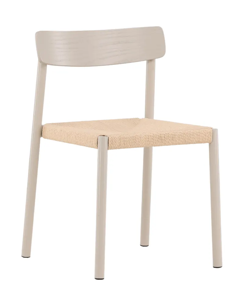 Malmön Esszimmerstuhl mit geflochtener Sitzfläche, Beige