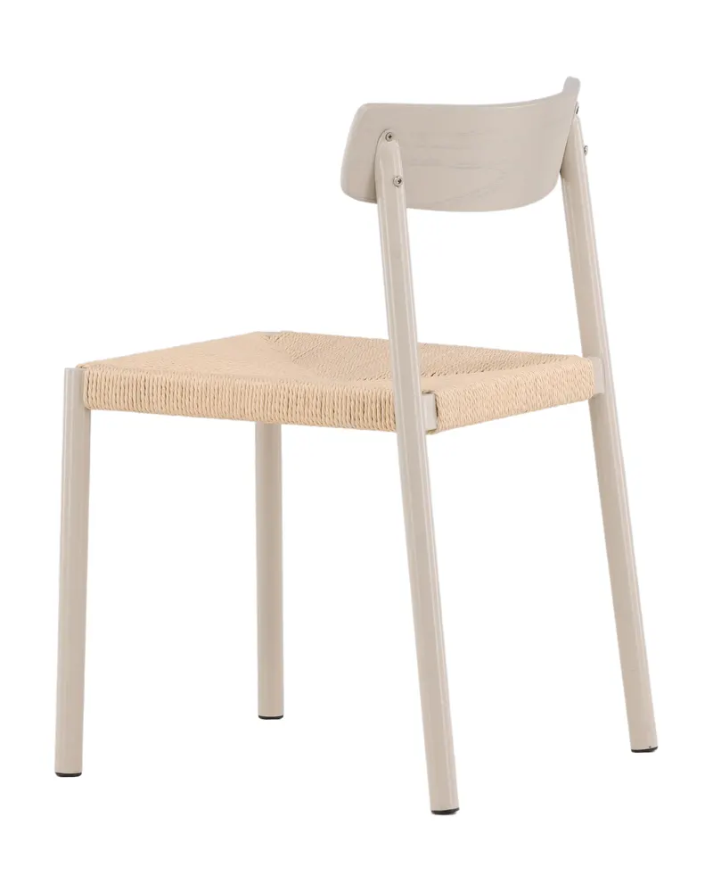 Malmön Esszimmerstuhl mit geflochtener Sitzfläche in Beige, Ansicht 8
