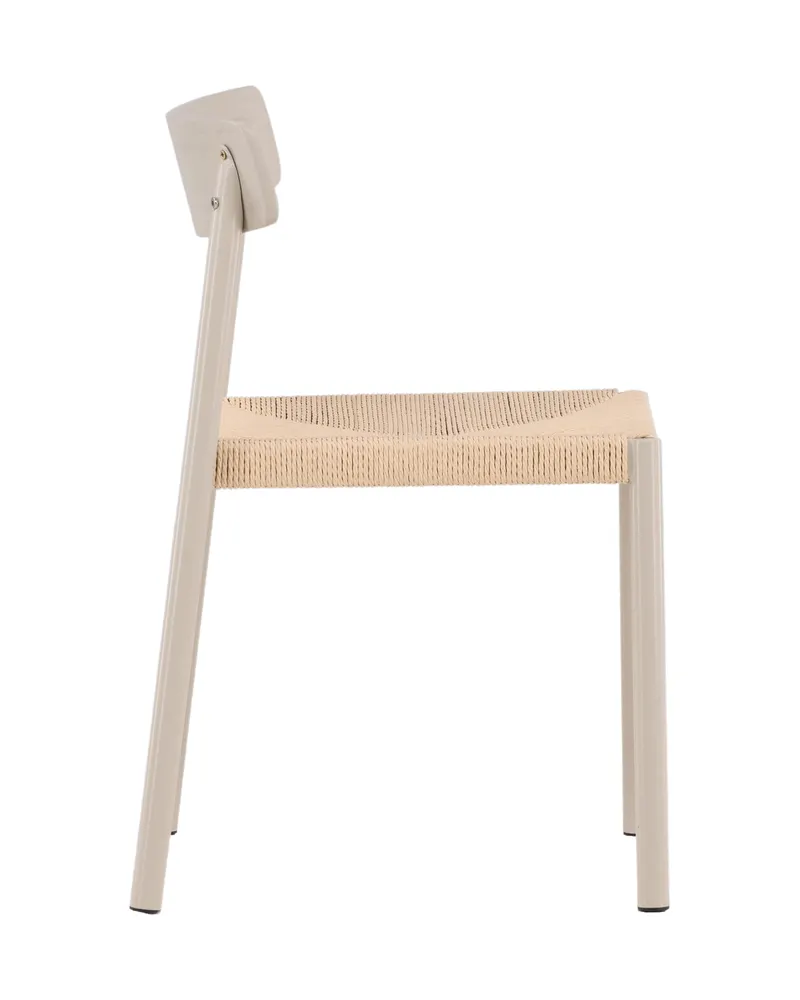 Malmön Esszimmerstuhl mit geflochtener Sitzfläche in Beige, Ansicht 3