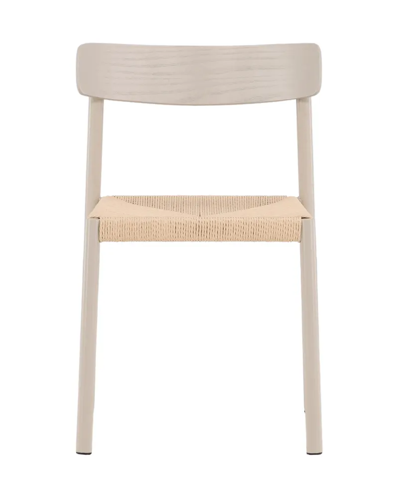 Malmön Esszimmerstuhl mit geflochtener Sitzfläche in Beige, Ansicht 4