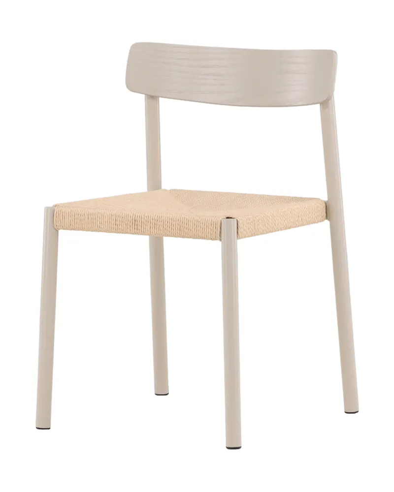 Malmön Esszimmerstuhl mit geflochtener Sitzfläche in Beige, Ansicht 5