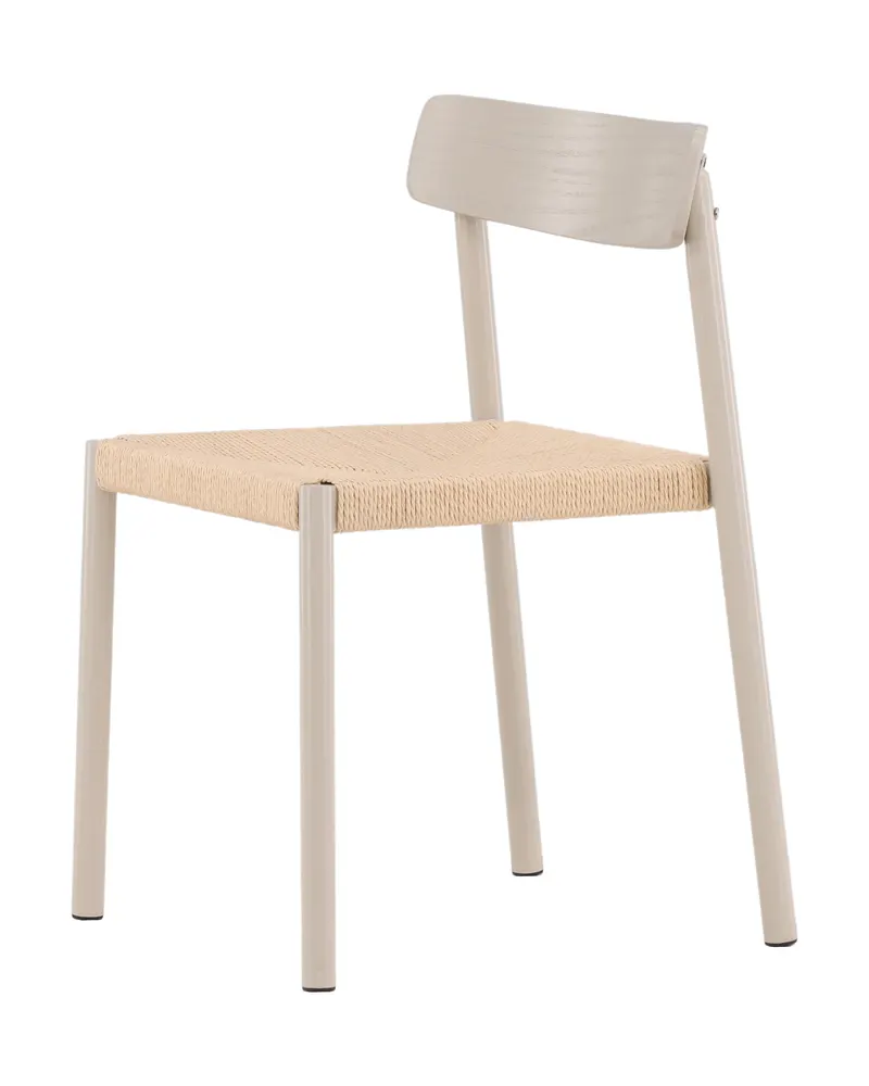 Malmön Esszimmerstuhl mit geflochtener Sitzfläche in Beige, Ansicht 6