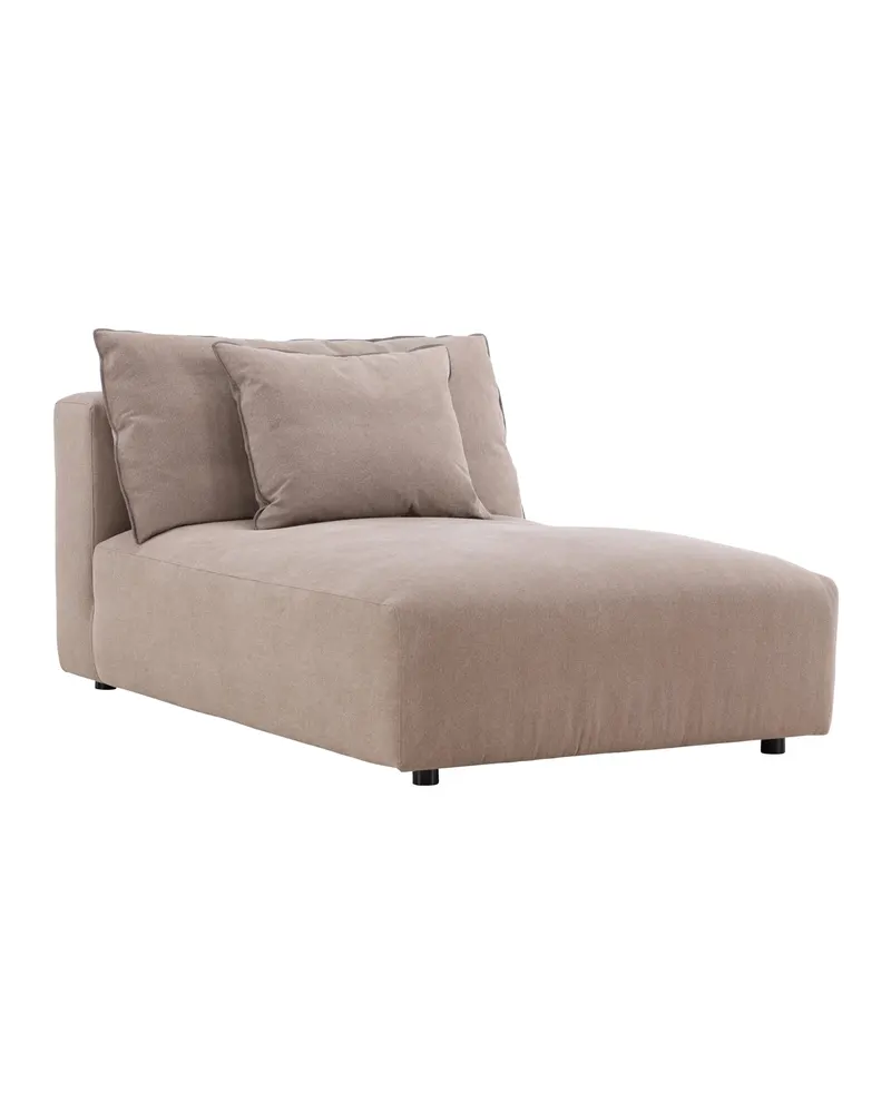 Malö Loungesessel im Daybed-Format mit 145 cm Sitztiefe, Braun, Schwarz