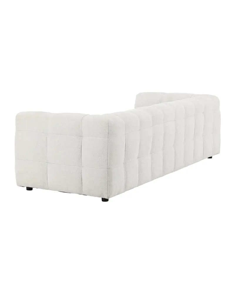 Malou Sofa mit gesteppter Polsterung in Beige, Gestell Schwarz, Ansicht 7