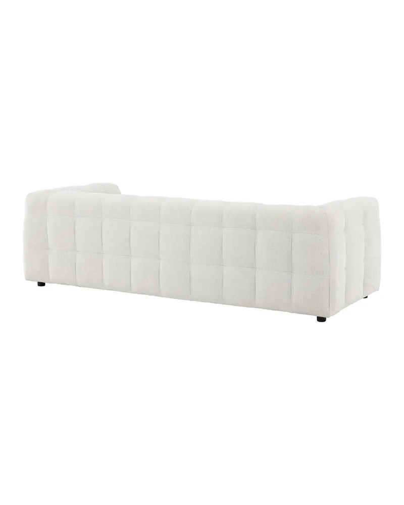 Malou Sofa mit gesteppter Polsterung in Beige, Gestell Schwarz, Ansicht 9