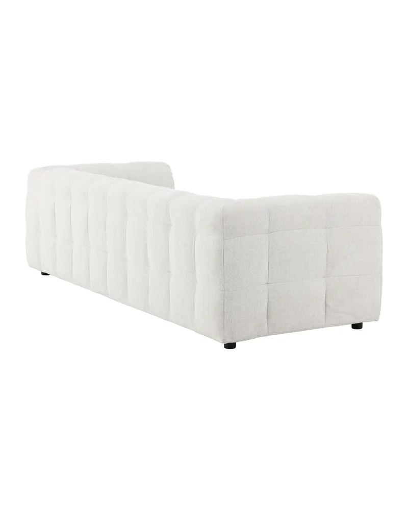 Malou Sofa mit gesteppter Polsterung in Beige, Gestell Schwarz, Ansicht 10