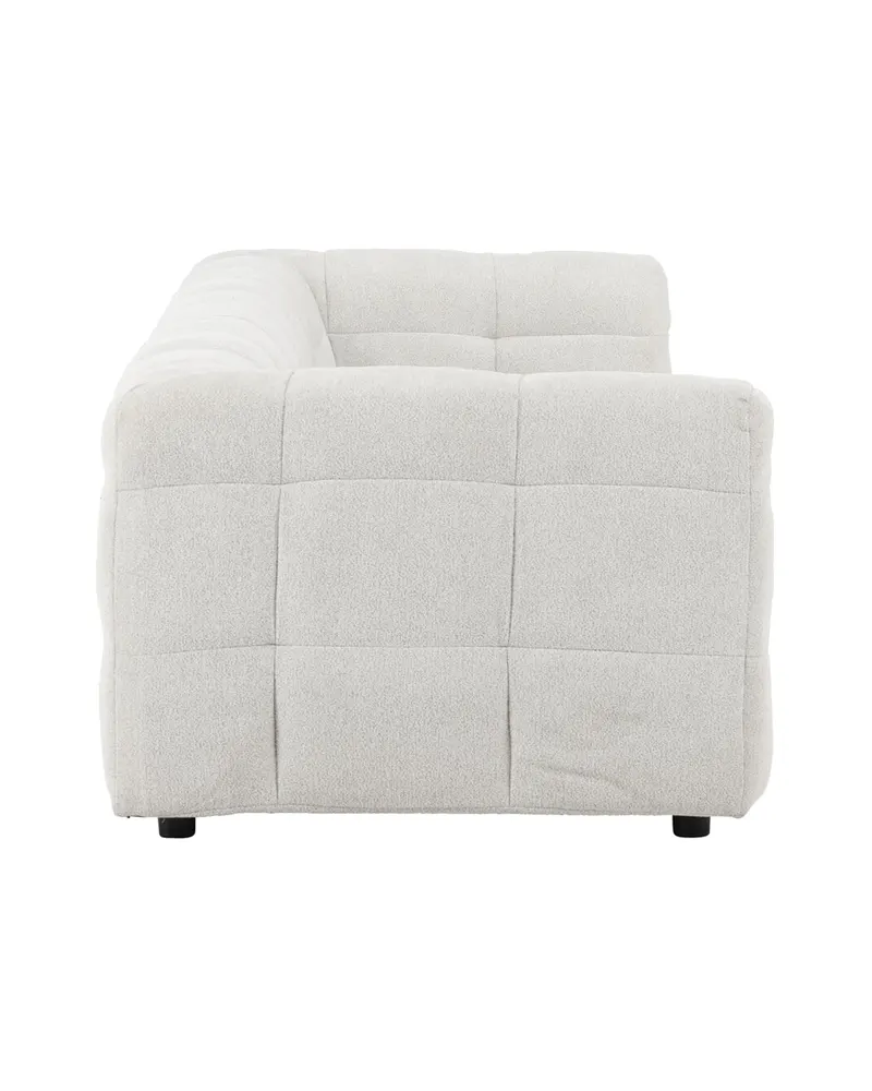 Malou Sofa mit gesteppter Polsterung in Beige, Gestell Schwarz, Ansicht 11