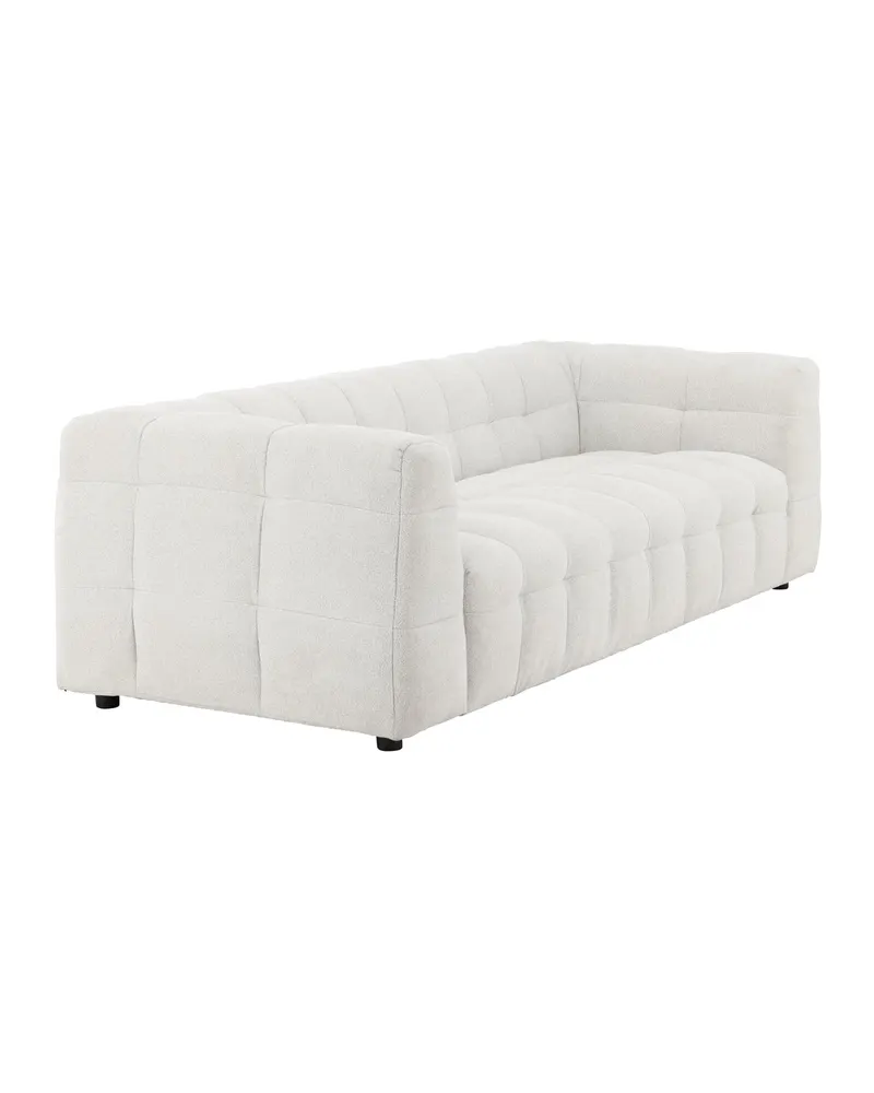 Malou Sofa mit gesteppter Polsterung in Beige, Gestell Schwarz, Ansicht 12