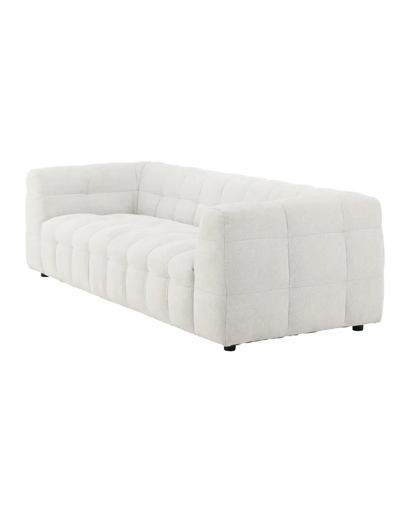 Malou Sofa mit gesteppter Polsterung in Beige, Gestell Schwarz, Ansicht 4