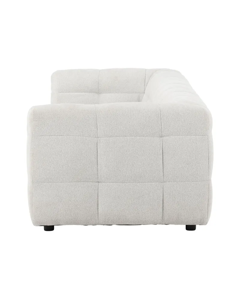 Malou Sofa mit gesteppter Polsterung in Beige, Gestell Schwarz, Ansicht 5