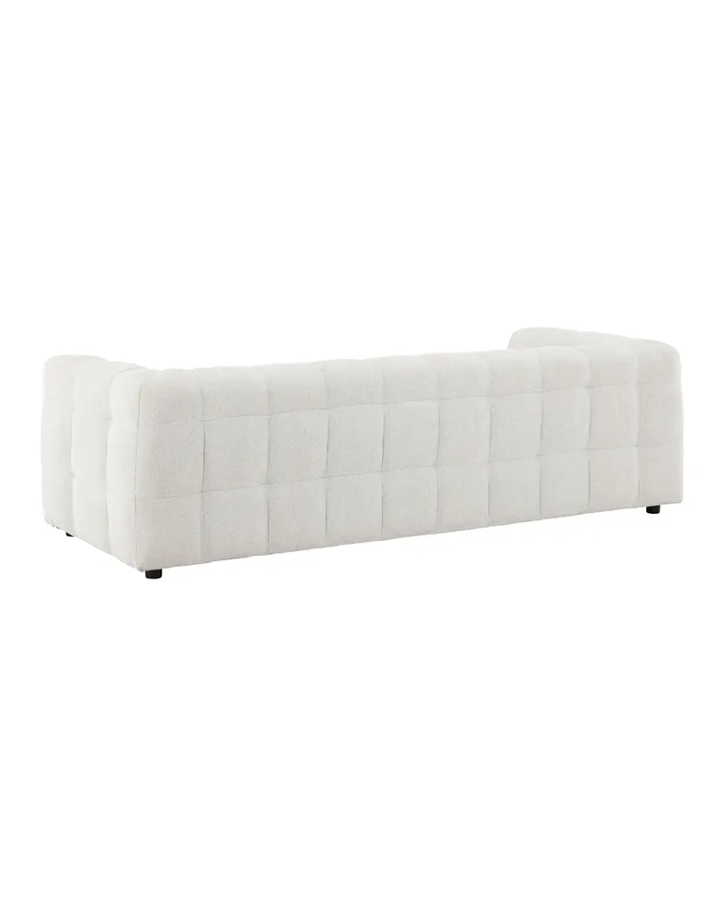 Malou Sofa mit gesteppter Polsterung in Beige, Gestell Schwarz, Ansicht 6