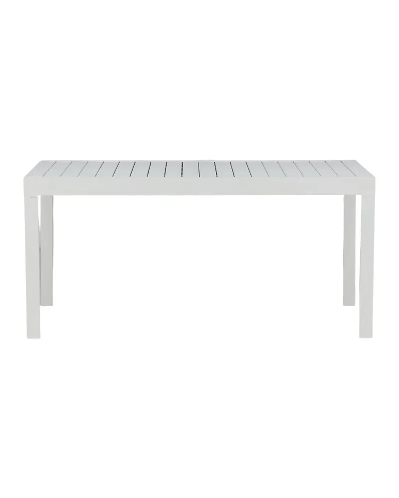 Marbella ausziehbarer Gartentisch aus Aluminium in Weiß, Ansicht 4