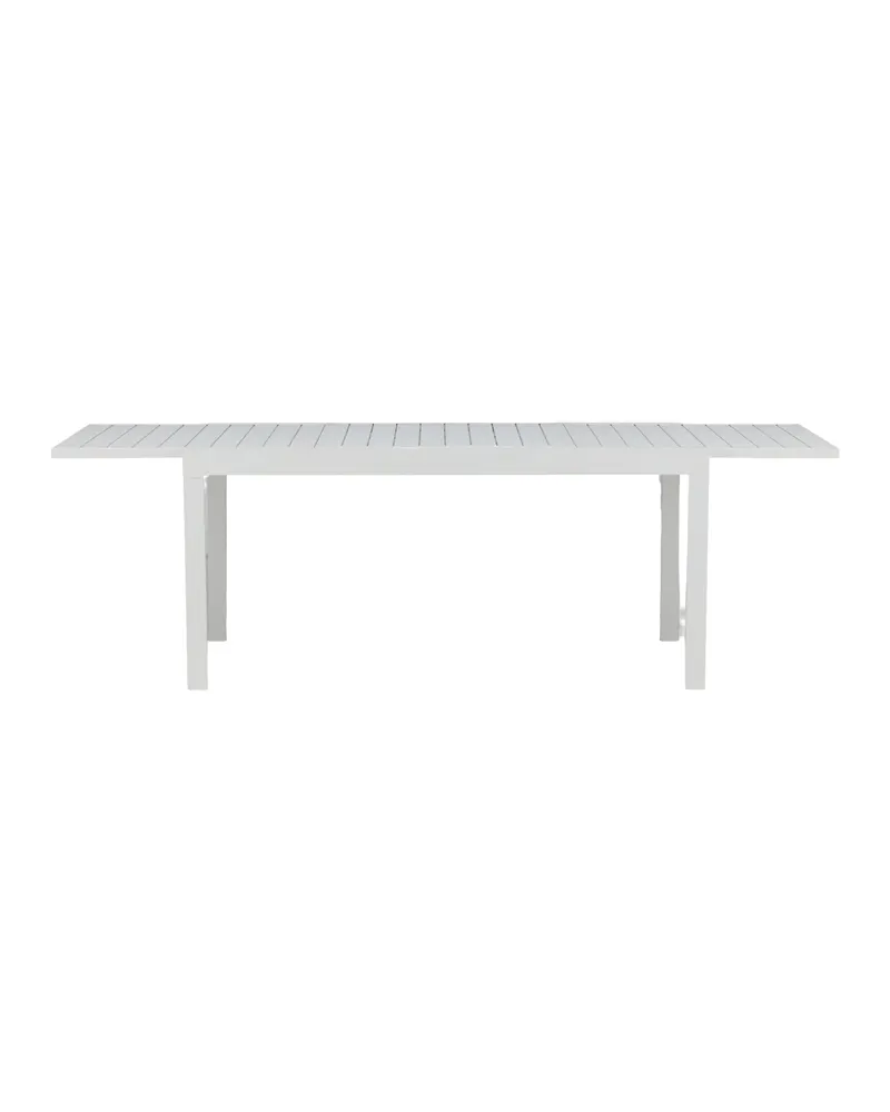 Marbella ausziehbarer Gartentisch aus Aluminium in Weiß, Ansicht 6