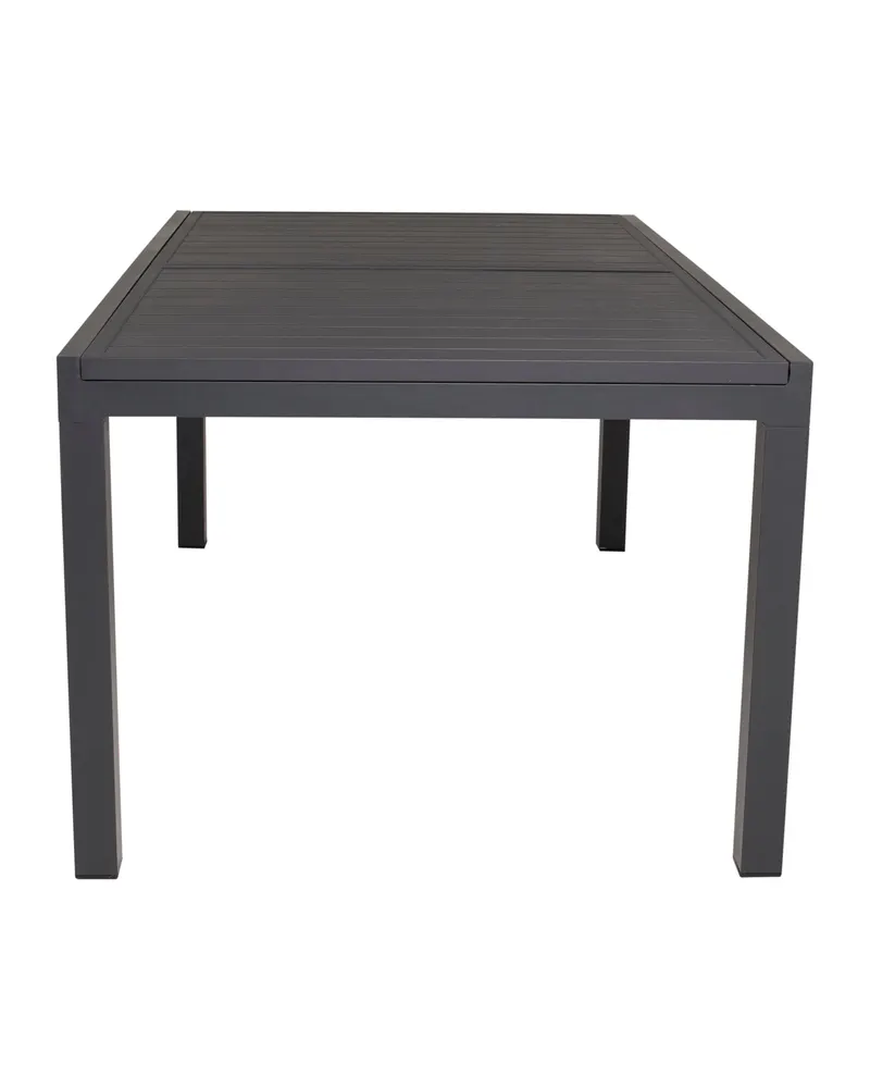 Marbella ausziehbarer Gartentisch aus Aluminium, 160–240 cm, Schwarz