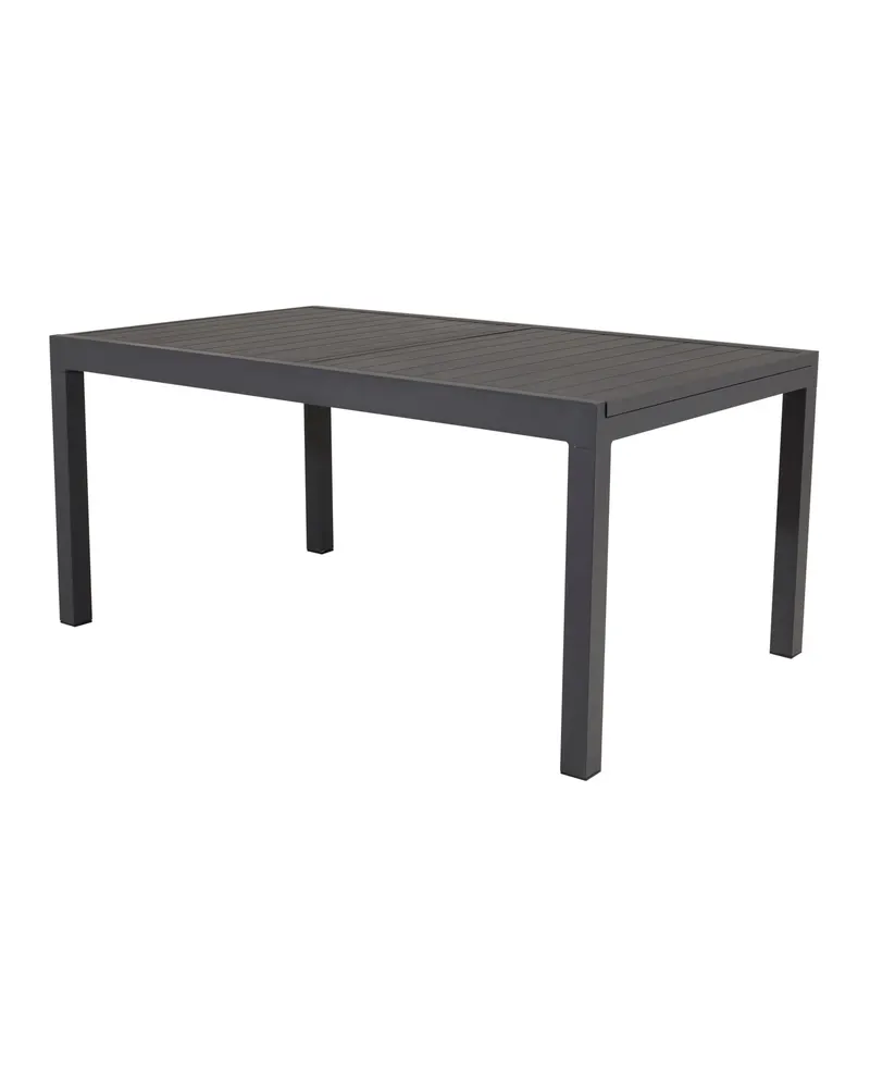 Marbella ausziehbarer Gartentisch aus Aluminium in Schwarz, Ansicht 2