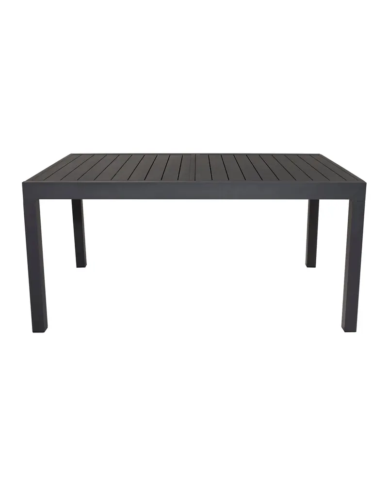Marbella ausziehbarer Gartentisch aus Aluminium in Schwarz, Ansicht 3