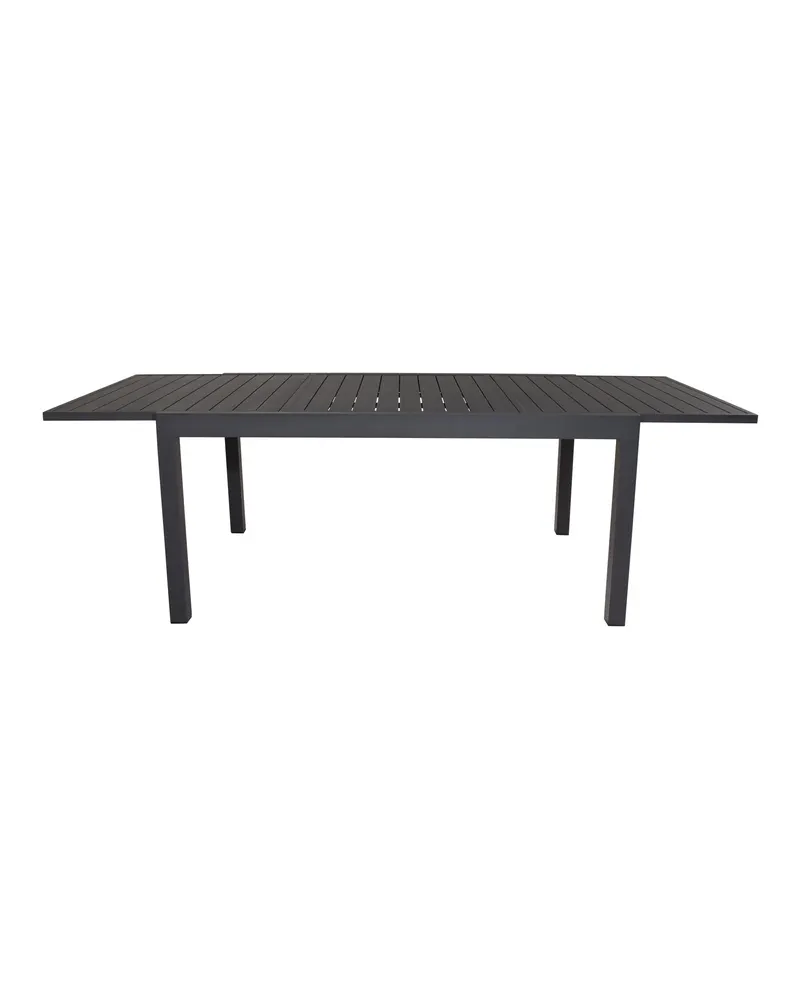 Marbella ausziehbarer Gartentisch aus Aluminium in Schwarz, Ansicht 4