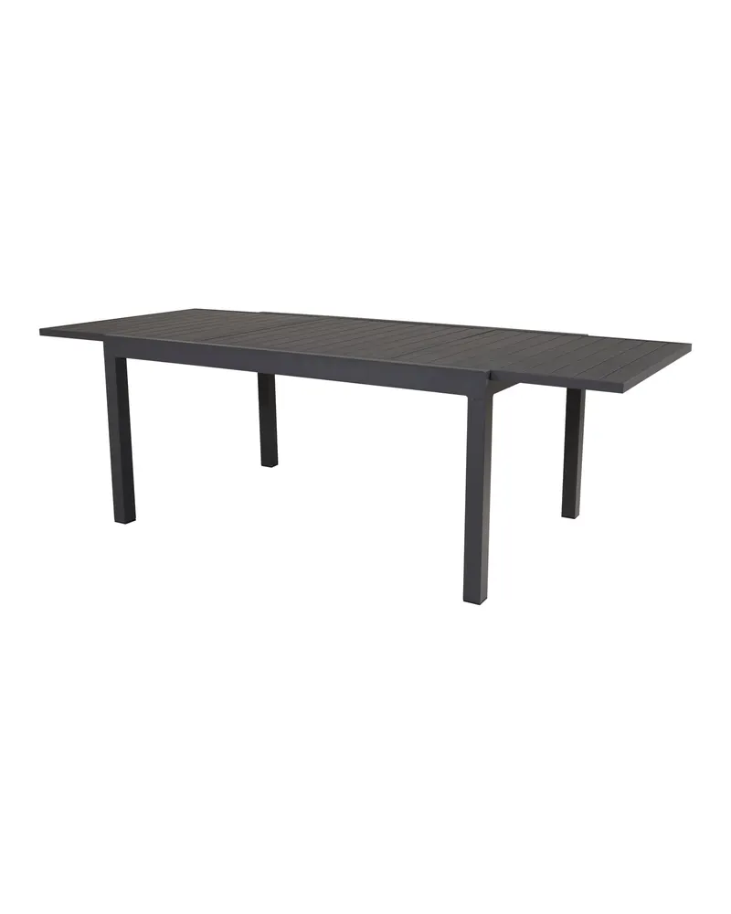 Marbella ausziehbarer Gartentisch aus Aluminium in Schwarz, Ansicht 5