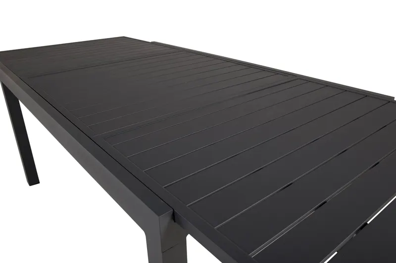 Marbella ausziehbarer Gartentisch aus Aluminium in Schwarz, Ansicht 6