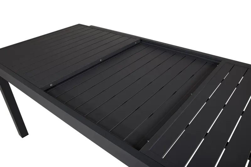 Marbella ausziehbarer Gartentisch aus Aluminium in Schwarz, Ansicht 7