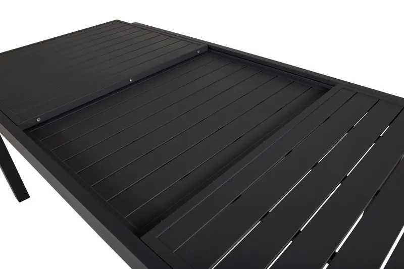 Marbella ausziehbarer Gartentisch aus Aluminium in Schwarz, Ansicht 8
