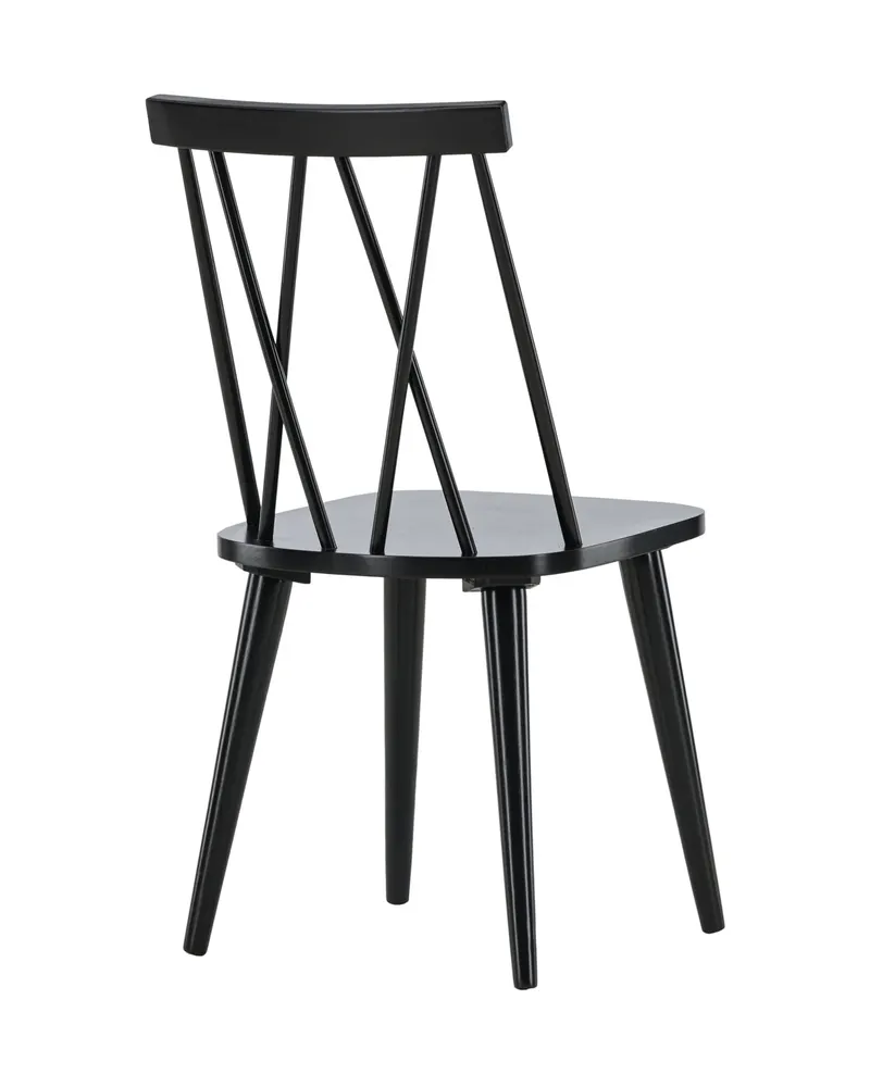 Mariette Esszimmerstuhl aus Kautschukholz in Schwarz, Ansicht 9