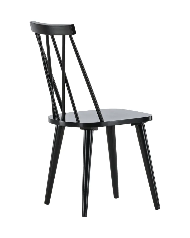 Mariette Esszimmerstuhl aus Kautschukholz in Schwarz, Ansicht 10