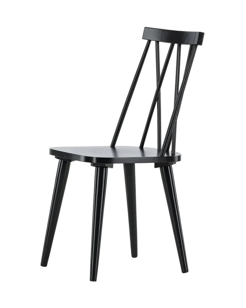 Mariette Esszimmerstuhl aus Kautschukholz in Schwarz, Ansicht 4