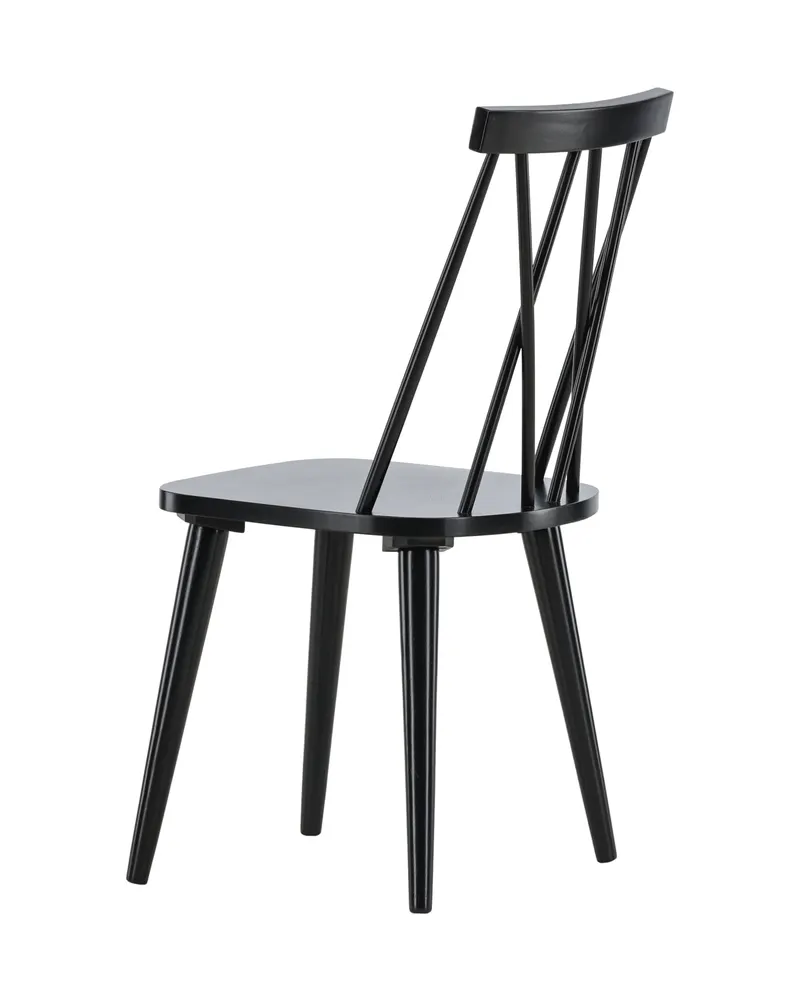 Mariette Esszimmerstuhl aus Kautschukholz in Schwarz, Ansicht 6