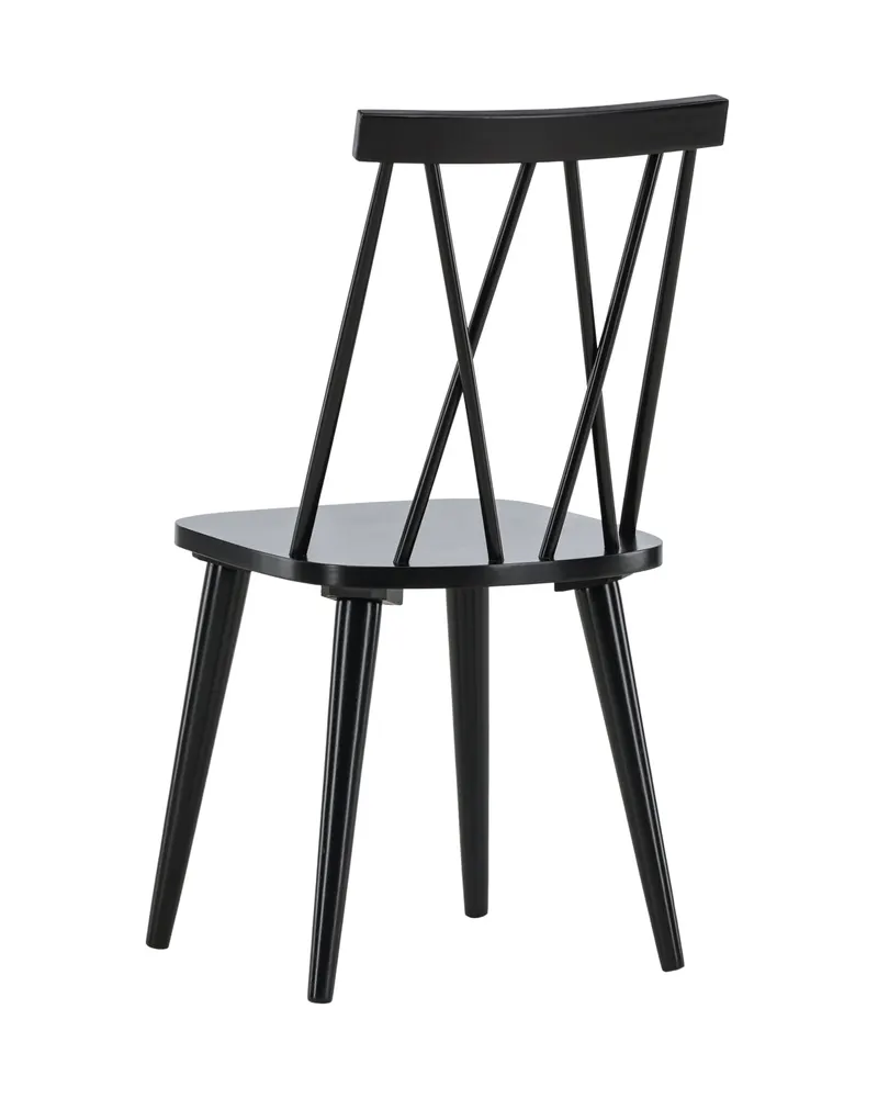 Mariette Esszimmerstuhl aus Kautschukholz in Schwarz, Ansicht 7