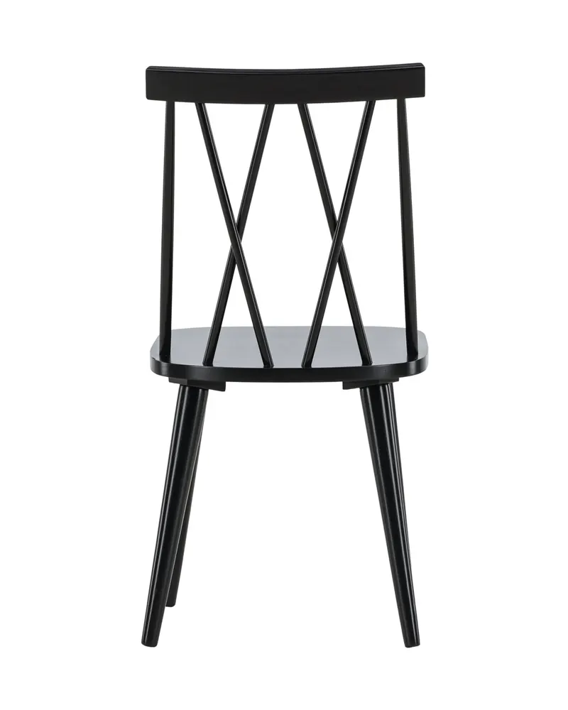 Mariette Esszimmerstuhl aus Kautschukholz in Schwarz, Ansicht 8