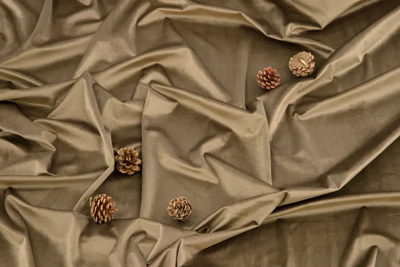 Mary Vorhang aus Samt in Sand, im Wohnraum, Ansicht 5