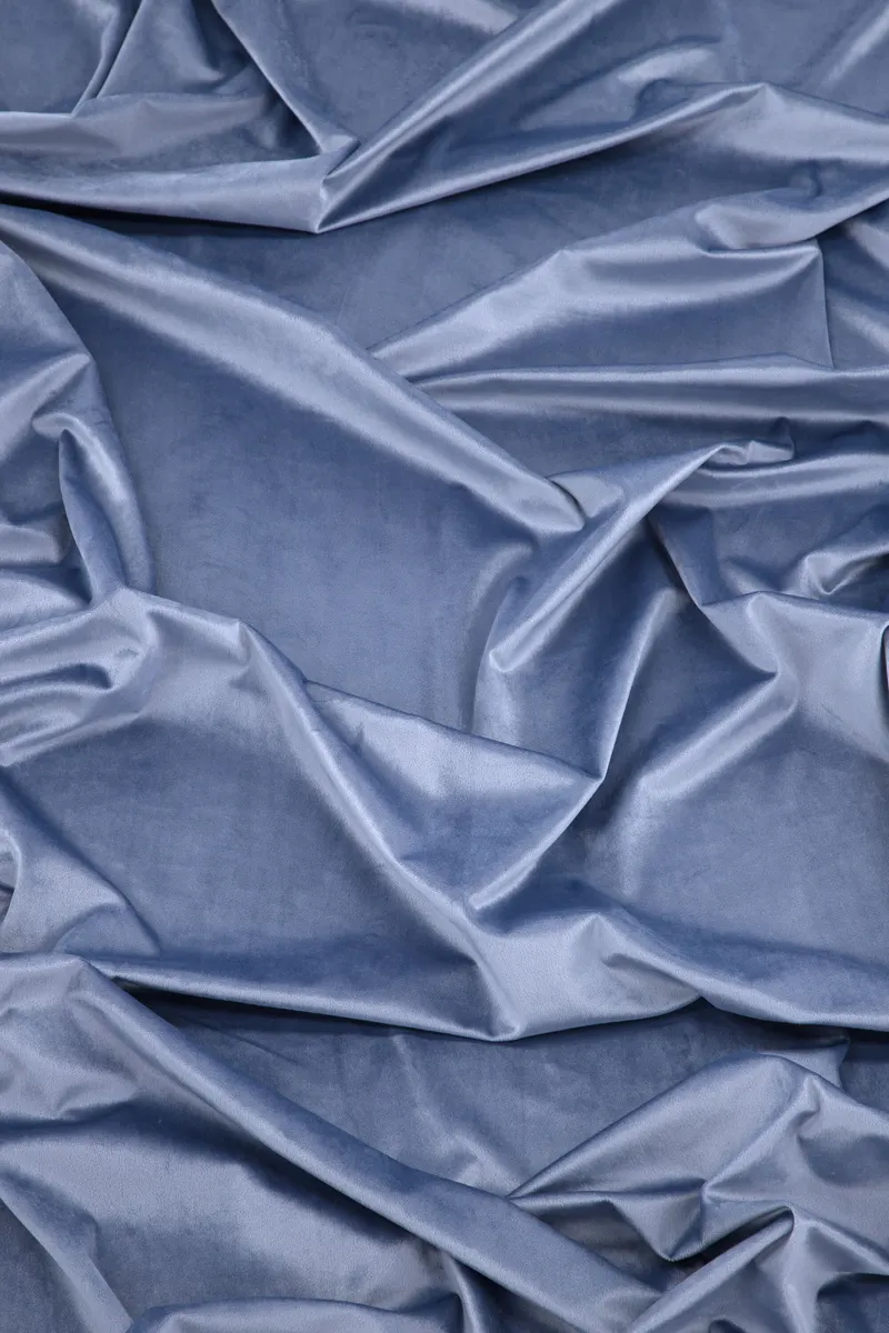 Mary Vorhang aus Samt in Blau, im Wohnraum, Ansicht 2