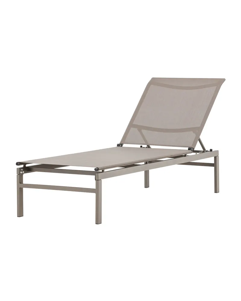 Massimo Sonnenliege mit Textilene-Bespannung in Beige, Ansicht 1
