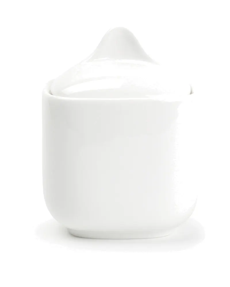 Match Zuckerdose aus New Bone China in quadratischer Form, Weiß