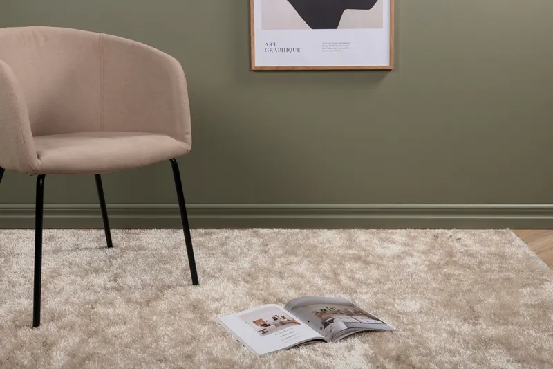 Mattis Teppich mit schimmerndem Flor in 230 × 160 cm, Beige, im Wohnraum, Ansicht 2