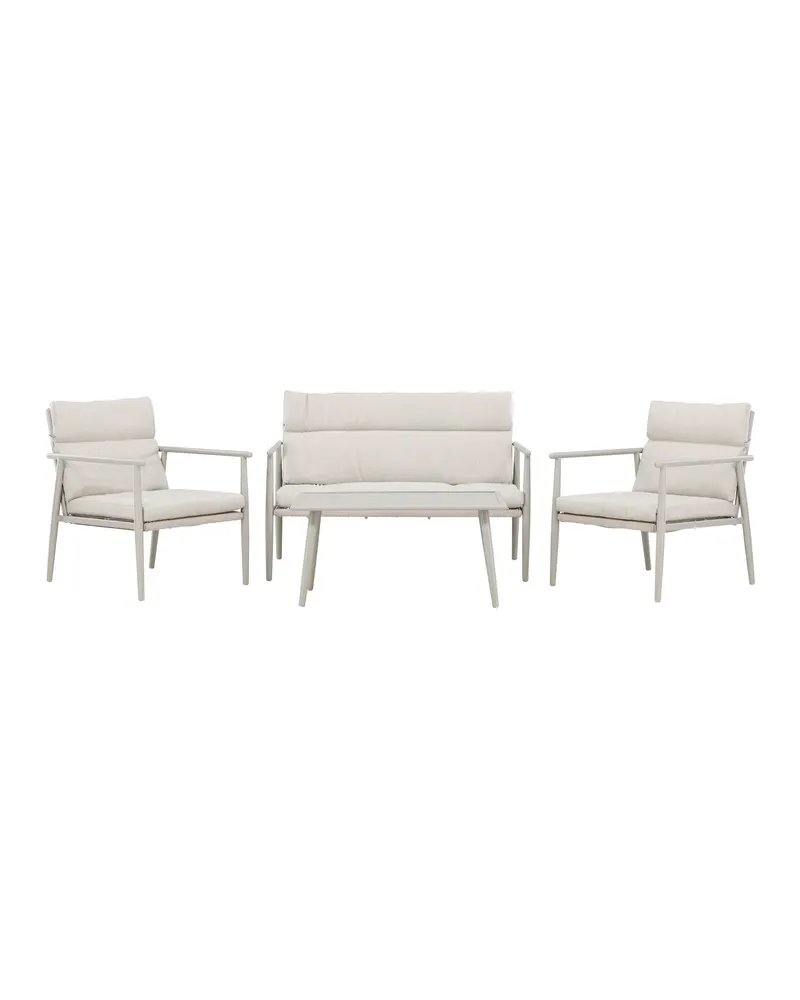 Mazzaro Gartenlounge mit Stahlgestell in Beige, Ansicht 1