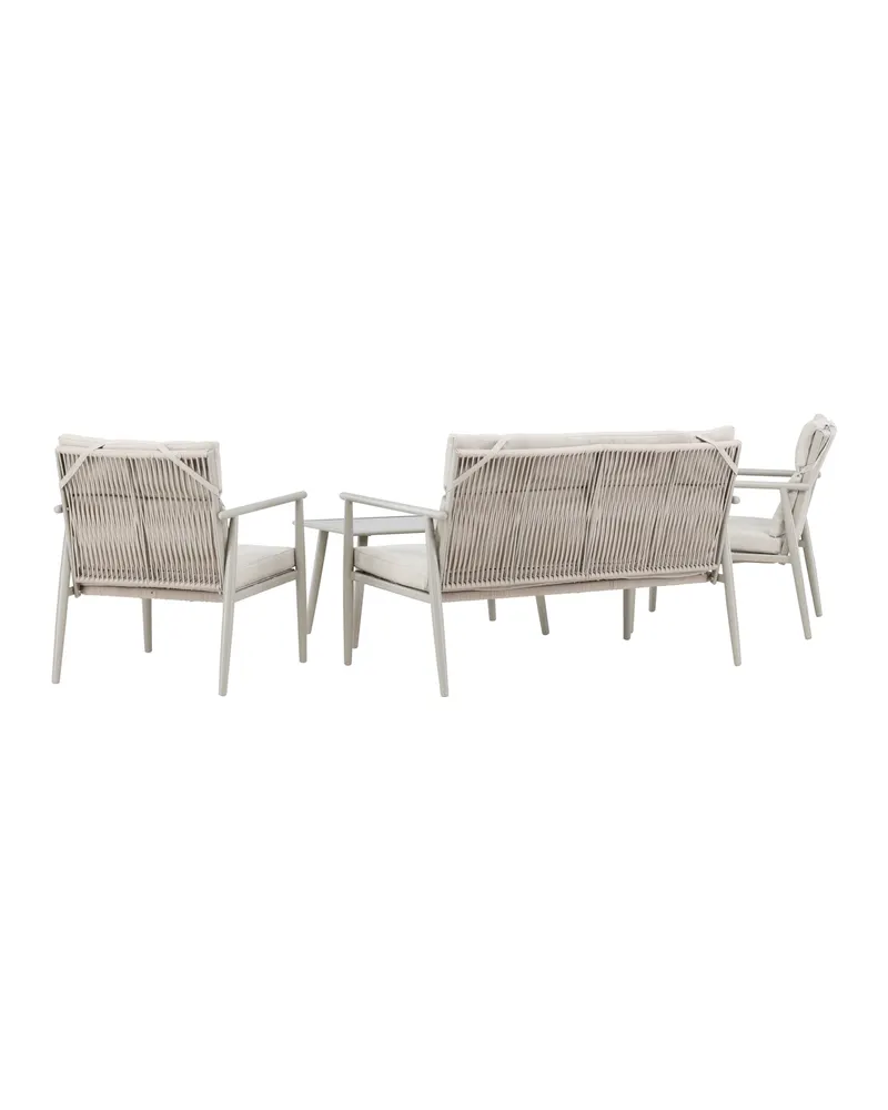 Mazzaro Gartenlounge mit Stahlgestell in Beige, Ansicht 9