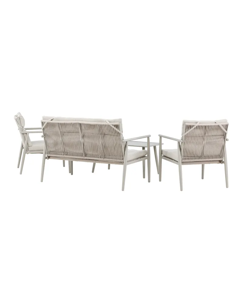 Mazzaro Gartenlounge mit Stahlgestell in Beige, Ansicht 10