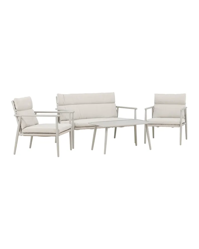 Mazzaro Gartenlounge mit Stahlgestell in Beige, Ansicht 12